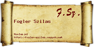 Fogler Szilas névjegykártya